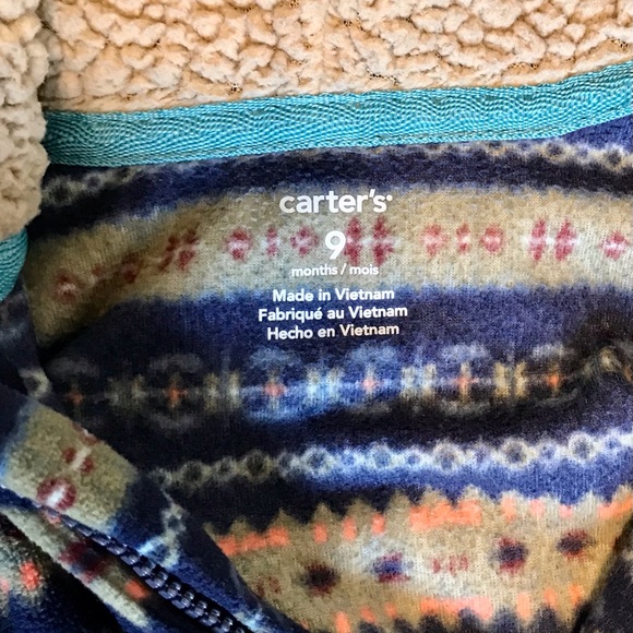 Cozy Blue Patterned Baby Onesie - Picture 5 of 5